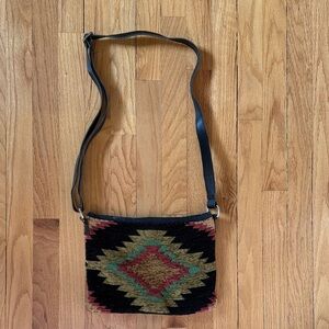 Artisan Black and Brown Crossbody Bag